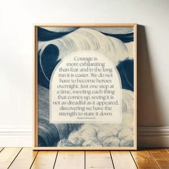 Eleanor Roosevelt Courage Strength Poster, Poster Home Decor, Poster Only