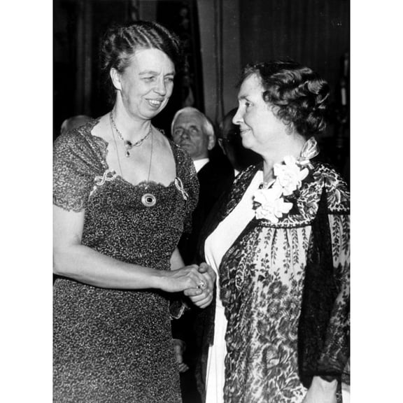 Eleanor Roosevelt With Helen Keller In 1936.. Courtesy Csu Archives Everett Collection History