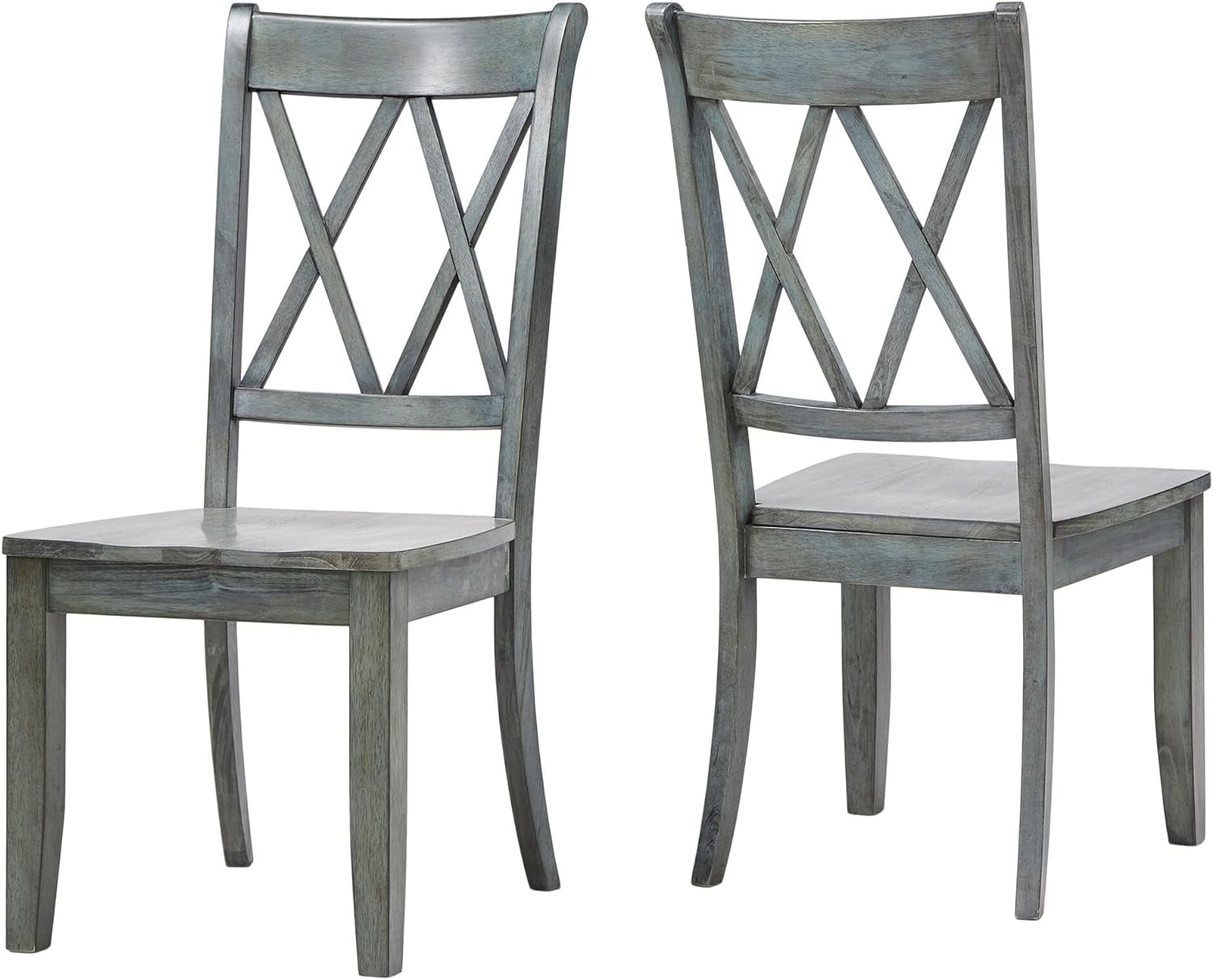 Eleanor X Back Wood Dining Chair () by Classic Side Chairs Antique Sage