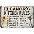 thumbnail image 1 of Eleanor's Kitchen Rules Chic Sign Vintage Decor 16 x 24 Matte Finish Metal 116240032151, 1 of 1