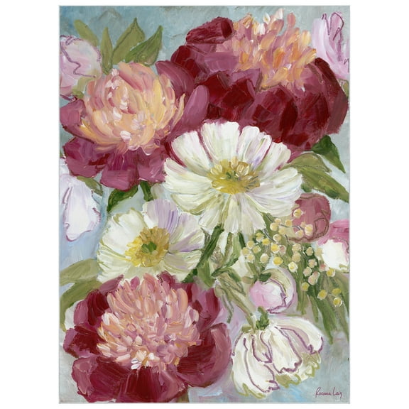 Eleanora painterly florals Washable Art Area Rug size 8'x10', Power-loomed, Heavenly Softness with Non-Slipping Backing