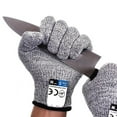 thumbnail image 1 of Eleanos 1 Pair Cut Resistant Gloves Food Grade Level 5 Protection, Safety Kitchen Cuts Gloves for Oyster Shucking, Fish Fillet Processing, Mandoline Slicing, Meat Cutting and Wood Carving (L), 1 of 9