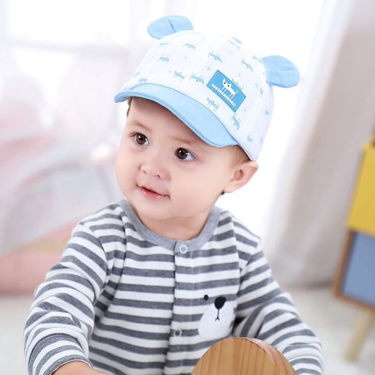 Eleanos Baby Girls Boys Cartoon Cat Printed Baseball Cap  display picture 3