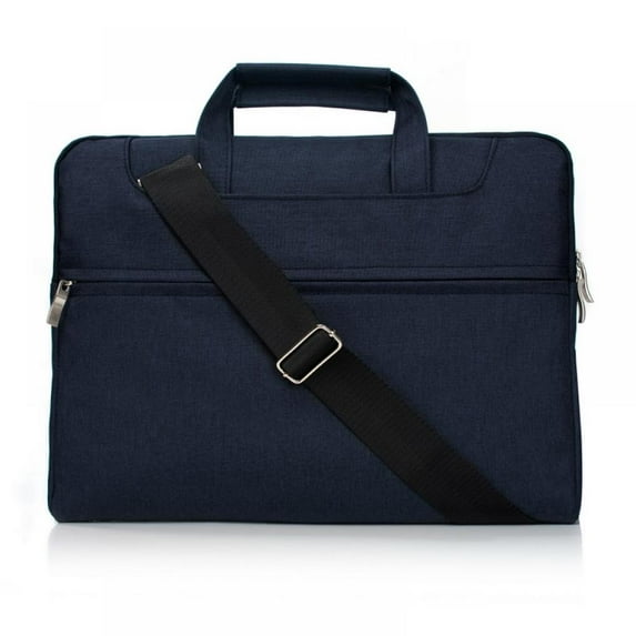 Eleanos Laptop Shoulder Denim Bag Sleeve With Ba ck Trolley Belt 15-16inch