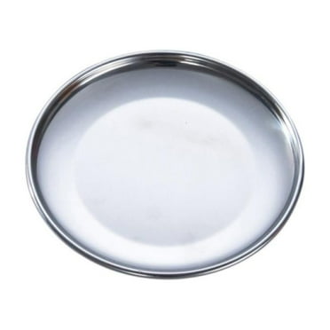 Eleanos Metal Round Tray Stainless Steel Snack Fruit Tray Cosmetics Jewelry Storage Tray European Style Dinner Plates Gold/Silver