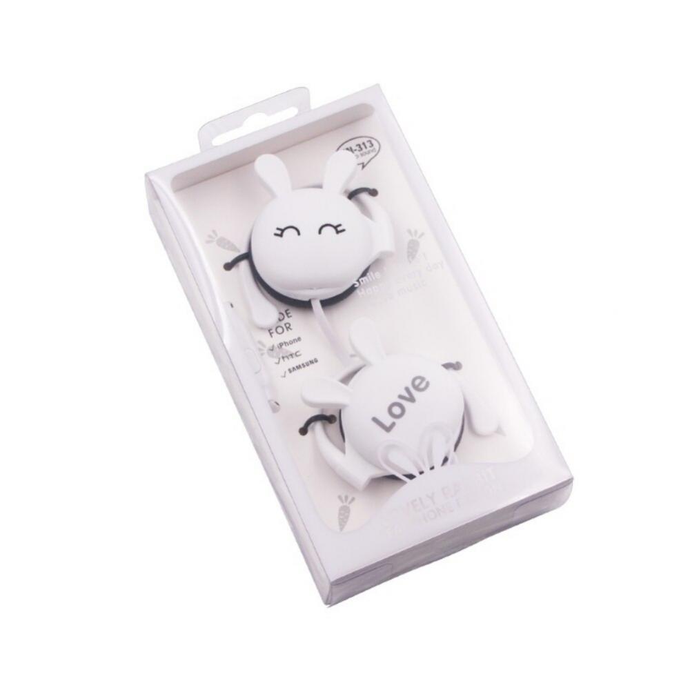 Eleanos New, Wired Headphone 3.5mm Jack Cartoon Rabbit Shaped for Girls ...
