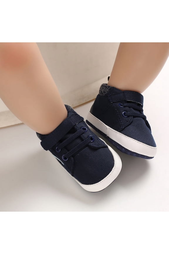 Newborn Baby Boys Anti-Slip Soft Soled Sneakers Shoes Prewalkers Toddler First Walkers 0-18M