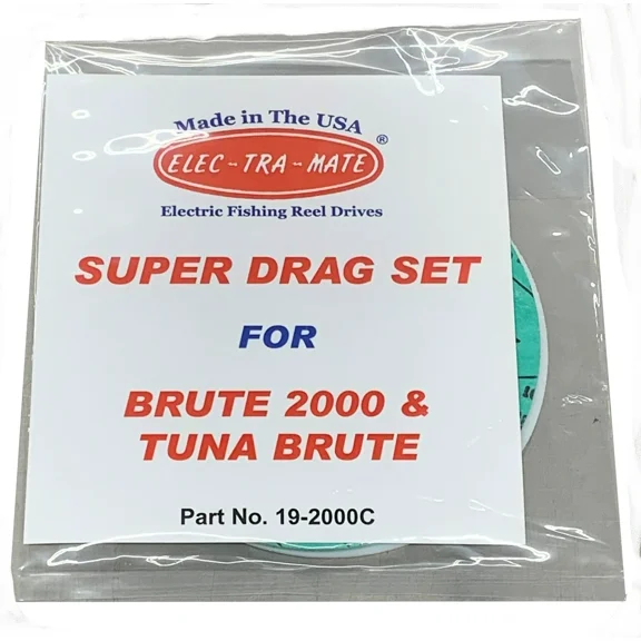 Elec-Tra-Mate Replacemet Drag Sets For Brute 2000 & Tuna Brute III Models 19-2000C 4" Teflon/Klingersil Drag Set