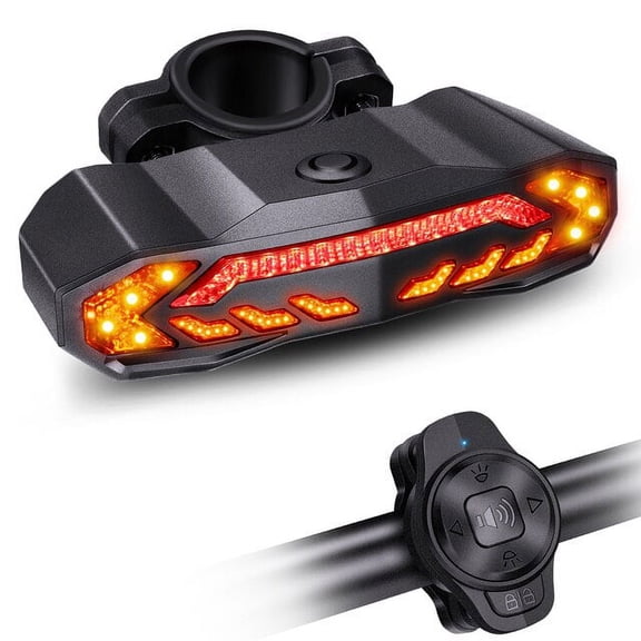 Elecpow Bicycle Burglar Alarm Taillight IP65 Waterproof USB Charge Scooter Bike Rear Lamp Turn Signal Warning Auto Brake Light