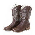 thumbnail image 1 of Elecsop Cowboy Boots for Women, Western Cowgirl Boots with Classic Embroidery, Mid-Calf Square Toe womens cowboy boots, Fashion, Coffee, 1 of 8