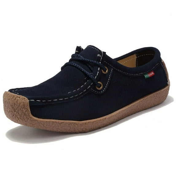 Elecsop Loafers for Women, Casual Comfortable Non-Slip Flats for Women, Faux Suede Boat Shoes for Walking