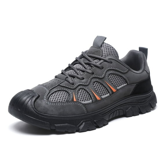 Elecsop Mens Hiking Shoes, Outdoor Work Shoes Anti-Slip Breathable Lightweight Mesh Walking Sneakers Athletic Walking Trekking Hiking Shoes Men
