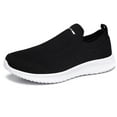 thumbnail image 1 of Elecsop Slip on Sneakers for Women, Mesh Lightweight Breathable Casual Comfortable Walking Shoes Women, Black, 6.5, 1 of 8