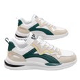 thumbnail image 1 of Elecsop Sneakers for Men, Comfortable Casual Lace-Up Running Shoes for Men, Fashion Leather Walking Shoes for Men Retro Classic Platform Canvas Sneaker for Running Training Walking, White Green, 1 of 8