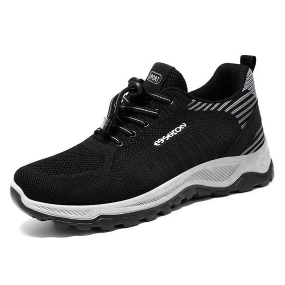 Elecsop Sneakers for Women, Mesh Black Tennis Shoes Womens, Breathable Non Slip Walking Shoes Women, Trendy Lace Up Running Shoes for Gym, Court
