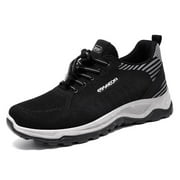 ELECSOP Sneakers for Women, Mesh Black Tennis Shoes Womens, Breathable Non Slip Walking Shoes Women, Trendy Lace Up Running Shoes for Gym, Court
