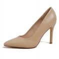 thumbnail image 1 of Elecsop Stiletto Heels for Women, Elegantes Dressy Pointed Closed Toe Heels, Sexy Comfortable Leather Women's Pumps for Prom Party Work Holiday (Apricot, 3.54 In), 1 of 6