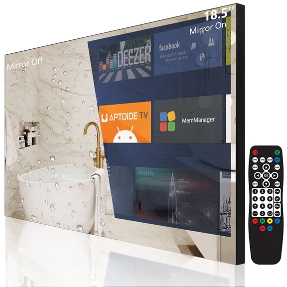 Elecsung 19 inches Smart Mirror LED Small Bathroom TV Waterproof WiFi Bluetooth New DTV Vanishing