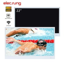 Elecsung 22 inches White Color LED Smart TV Waterproof Bathroom Television IP66 Shower TV ATSC Tuner WiFi