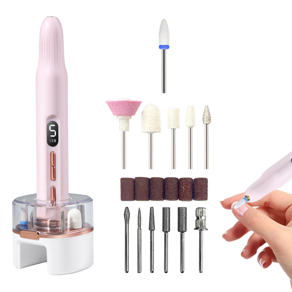 Elect ric Nail File with Nail Lamp, 5Speeds Professional Kit Electric ...