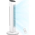 thumbnail image 1 of Electactic 30" Compact Tower Fan for Bedroom – 85° Oscillating, 3 Speeds, Normal/Sleep 2 Modes, 15H Timer, LED Display & Remote, Portable Bladeless Fan, White, 1 of 7