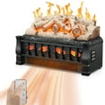 thumbnail image 1 of Electactic Electric Fireplace Log Set Heater 21IN, Remote Control, Flame Brightness Adjustable, Overheating Protection, Realistic Ember Bed, 1500W Whitish Gray logs, 1 of 7