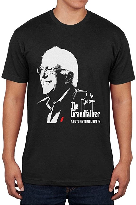 Election 2016 Bernie Sanders The Grandfather Black Soft Adult T-Shirt - Large