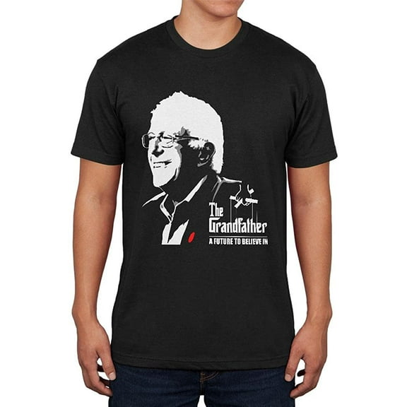 Election 2016 Bernie Sanders The Grandfather Black Soft Adult T-Shirt - Small