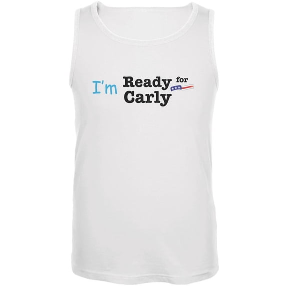 Election 2016 I'm Ready For Carly Fiorina White Adult Tank Top - Small