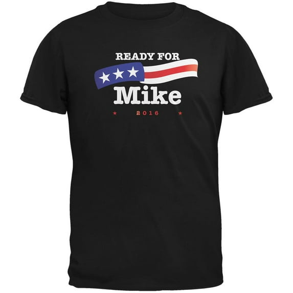 Election 2016 Mike Huckabee American Flag Black Adult T-Shirt - Large
