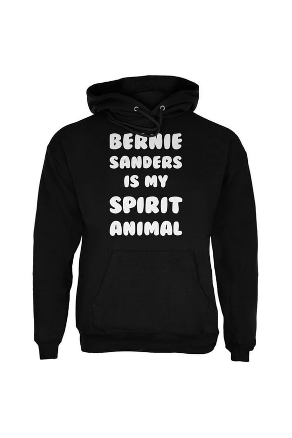 Election 2016 My Spirit Animal Bernie Sanders Black Adult Hoodie - Medium