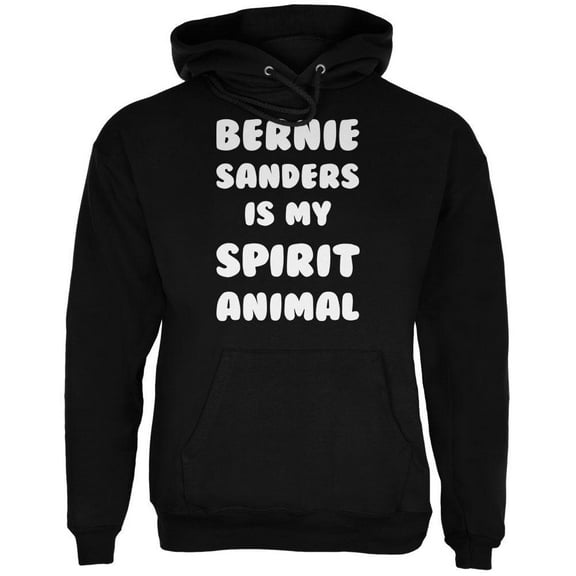 Election 2016 My Spirit Animal Bernie Sanders Black Adult Hoodie - Small