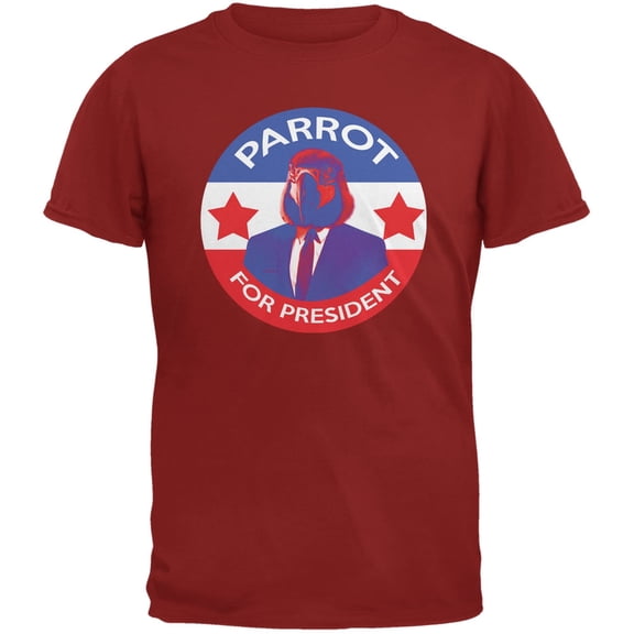 Election 2016 Parrot For President Cardinal Red Adult T-Shirt