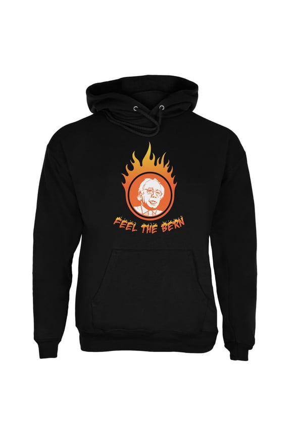 Election 2020 Bernie Sanders Feel The Bern Black Adult Hoodie - Large