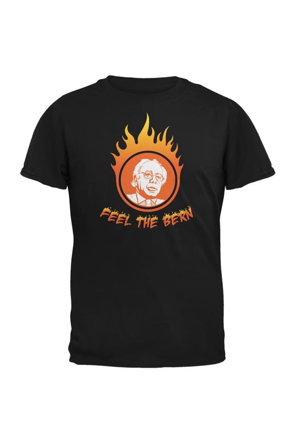Election 2020 Bernie Sanders Feel The Bern Black Adult T-Shirt - Small