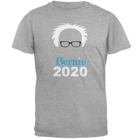 Election 2020 Bernie Sanders Hair Minimalist Mens T Shirt Heather X-LG