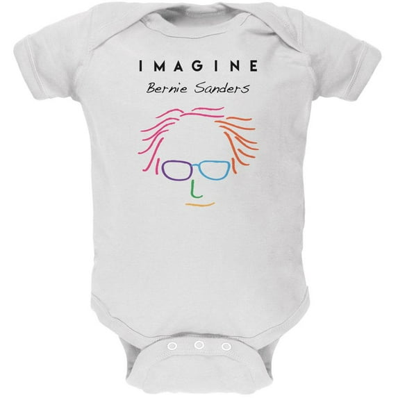 Election 2020 Bernie Sanders Imagine White Soft Baby One Piece - 3-6 months