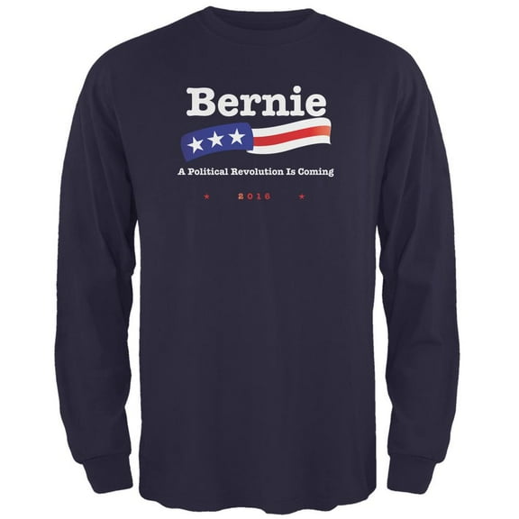 Election 2020 Bernie Sanders Revolution Navy Adult Long Sleeve T-Shirt - 2X-Large