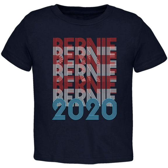 Election 2020 Bernie Sanders Vintage Style Overlap Toddler T Shirt Navy 2T