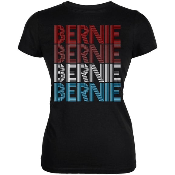 Election 2020 Bernie Sanders Vintage Style USA Juniors Soft T Shirt Black X-LG