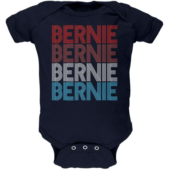 Election 2020 Bernie Sanders Vintage Style USA Soft Baby One Piece Navy 18-24 M