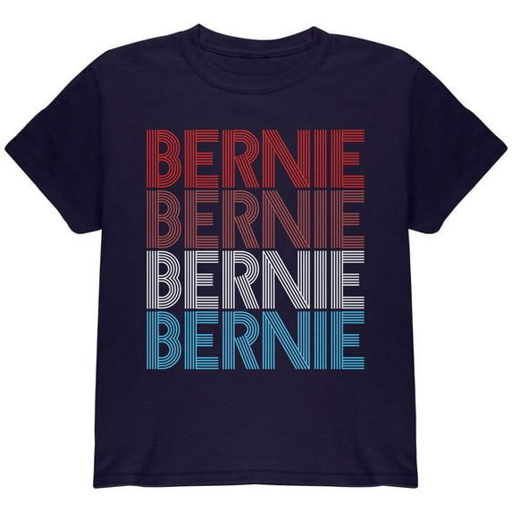 Election 2020 Bernie Sanders Vintage Style USA Youth T Shirt Navy YSM