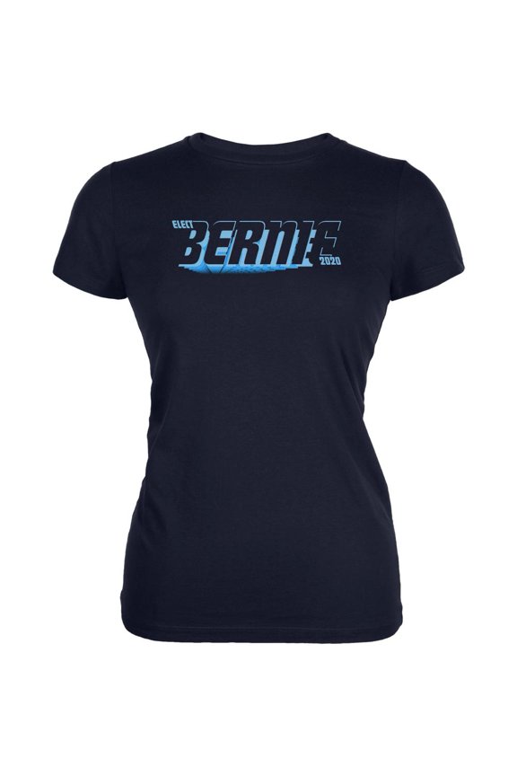 Election 2020 Bernie Sanders Zoom Juniors Soft T Shirt Navy LG