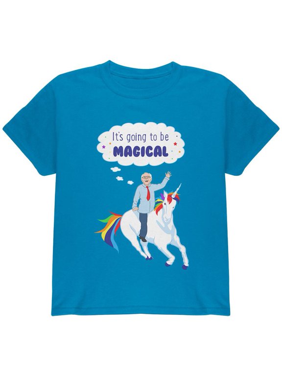 Election 2020 Bernie Sanders is Magical Unicorn Youth T Shirt Sapphire YMD