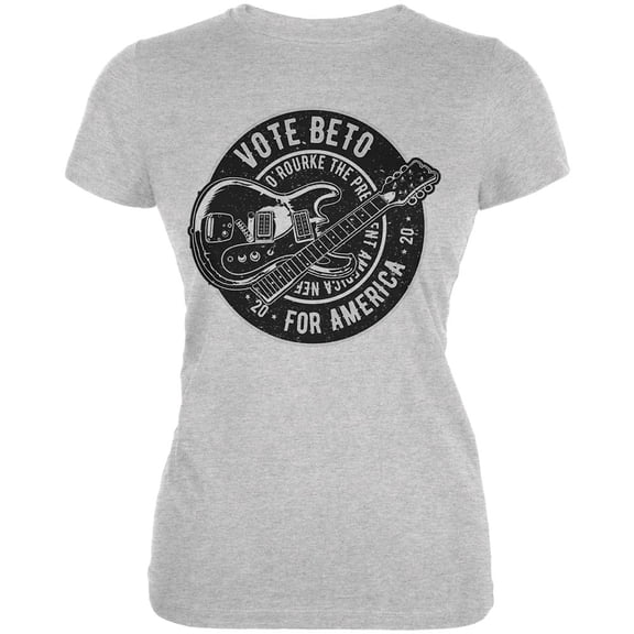 Election 2020 Beto O'Rourke Punk Guitar Juniors Soft T Shirt Heather 2XL