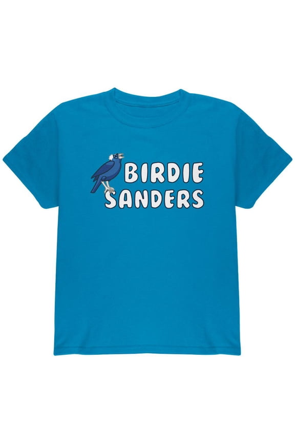 Election 2020 Bird Birdie Bernie Sanders Youth T Shirt Sapphire YLG