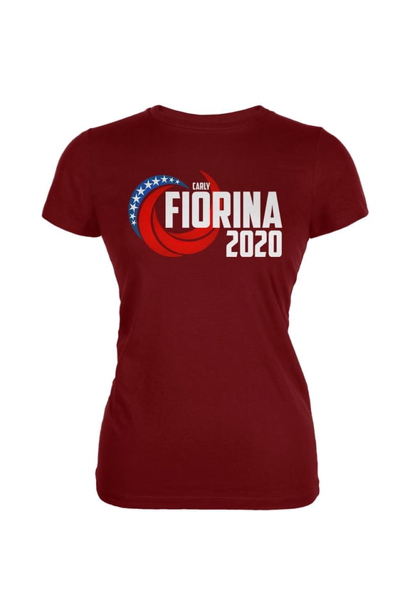 Election 2020 Carly Fiorina for President Juniors Soft T Shirt Garnet Red MD