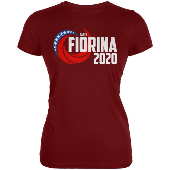 Election 2020 Carly Fiorina for President Juniors Soft T Shirt Garnet Red MD