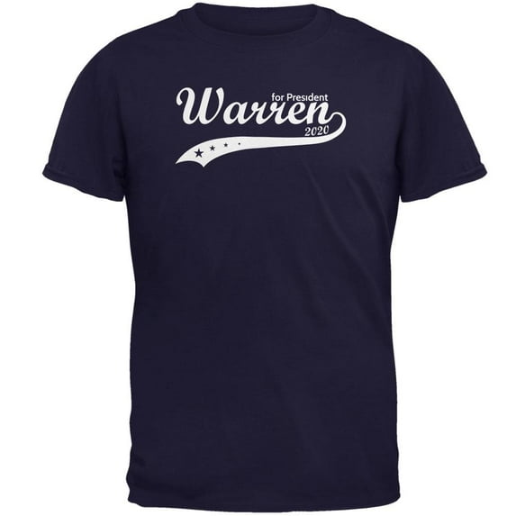 Election 2020 Elizabeth Warren For President Swoosh Mens T Shirt Navy MD