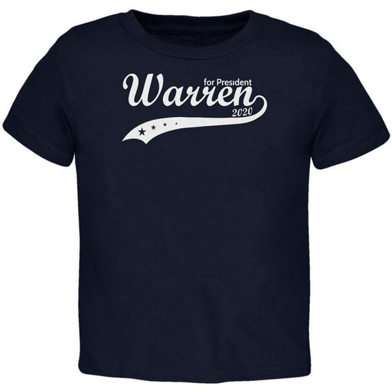 Election 2020 Elizabeth Warren For President Swoosh Toddler T Shirt Navy 3T